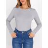 image:imageANRABESS Women Long Sleeve Thermal Shirt Fleece Tops 2026 Fall Winter Crew Neck Casual Base Layer TShirts Warm UndershirtsGrey