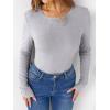 image:imageANRABESS Women Long Sleeve Thermal Shirt Fleece Tops 2026 Fall Winter Crew Neck Casual Base Layer TShirts Warm UndershirtsGrey