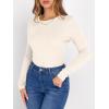 image:imageANRABESS Women Long Sleeve Thermal Shirt Fleece Tops 2026 Fall Winter Crew Neck Casual Base Layer TShirts Warm UndershirtsOatmeal