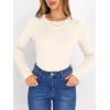 image:imageANRABESS Women Long Sleeve Thermal Shirt Fleece Tops 2026 Fall Winter Crew Neck Casual Base Layer TShirts Warm UndershirtsOatmeal