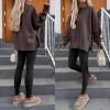 image:imageANRABESS Women Oversized Sweatshirts Thumbhole Long Sleeve Hoodies Shirts 2025 Fall Side Slit Pullover Top Teen Y2k OutfitsCoffee