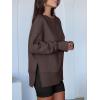 image:imageANRABESS Women Oversized Sweatshirts Thumbhole Long Sleeve Hoodies Shirts 2025 Fall Side Slit Pullover Top Teen Y2k OutfitsCoffee