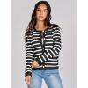 image:imageANRABESS Women Striped Cardigan Sweaters Button Down Cropped Knit Lady Jackets Coat 2025 Fall Outfits Trendy ClothesBlack White Stripe
