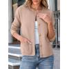 image:imageANRABESS Women Striped Cardigan Sweaters Button Down Cropped Knit Lady Jackets Coat 2025 Fall Outfits Trendy ClothesKhaki