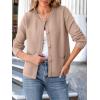image:imageANRABESS Women Striped Cardigan Sweaters Button Down Cropped Knit Lady Jackets Coat 2025 Fall Outfits Trendy ClothesKhaki