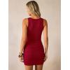 image:imageANRABESS Women Summer Tank Dress Ribbed Knit Fitted Bodycon Sleeveless Basic Cocktail Party Vacation Mini Dresses 2026Red