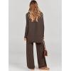 image:imageANRABESS Women Two Piece Outfits Oversized Turtleneck Knit Pullover Sweater Top Wide Leg Pants Lounge Set Sweatsuit 2025 FallChocola