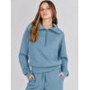 image:imageANRABESS Womens 2 Piece Outfits Half Zip Sweatshirt amp Wide Leg Pants Airport Travel Lounge Matching Sets Sweatsuits ClothingBlue