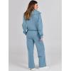 image:imageANRABESS Womens 2 Piece Outfits Half Zip Sweatshirt amp Wide Leg Pants Airport Travel Lounge Matching Sets Sweatsuits ClothingBlue