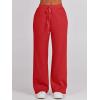 image:imageANRABESS Womens 2 Piece Outfits Half Zip Sweatshirt amp Wide Leg Pants Airport Travel Lounge Matching Sets Sweatsuits ClothingBright Red