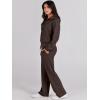 image:imageANRABESS Womens 2 Piece Outfits Half Zip Sweatshirt amp Wide Leg Pants Airport Travel Lounge Matching Sets Sweatsuits ClothingCoffee