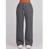 image:imageANRABESS Womens 2 Piece Outfits Half Zip Sweatshirt amp Wide Leg Pants Airport Travel Lounge Matching Sets Sweatsuits ClothingDark Grey