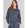image:imageANRABESS Womens 2 Piece Outfits Half Zip Sweatshirt amp Wide Leg Pants Airport Travel Lounge Matching Sets Sweatsuits ClothingGray