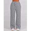 image:imageANRABESS Womens 2 Piece Outfits Half Zip Sweatshirt amp Wide Leg Pants Airport Travel Lounge Matching Sets Sweatsuits ClothingGrey