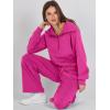image:imageANRABESS Womens 2 Piece Outfits Half Zip Sweatshirt amp Wide Leg Pants Airport Travel Lounge Matching Sets Sweatsuits ClothingHot Pink