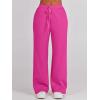 image:imageANRABESS Womens 2 Piece Outfits Half Zip Sweatshirt amp Wide Leg Pants Airport Travel Lounge Matching Sets Sweatsuits ClothingHot Pink