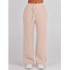 image:imageANRABESS Womens 2 Piece Outfits Half Zip Sweatshirt amp Wide Leg Pants Airport Travel Lounge Matching Sets Sweatsuits ClothingKhaki