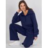 image:imageANRABESS Womens 2 Piece Outfits Half Zip Sweatshirt amp Wide Leg Pants Airport Travel Lounge Matching Sets Sweatsuits ClothingNavy Blue