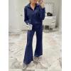 image:imageANRABESS Womens 2 Piece Outfits Half Zip Sweatshirt amp Wide Leg Pants Airport Travel Lounge Matching Sets Sweatsuits ClothingNavy Blue
