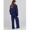 image:imageANRABESS Womens 2 Piece Outfits Half Zip Sweatshirt amp Wide Leg Pants Airport Travel Lounge Matching Sets Sweatsuits ClothingNavy Blue