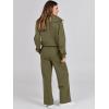 image:imageANRABESS Womens 2 Piece Outfits Half Zip Sweatshirt amp Wide Leg Pants Airport Travel Lounge Matching Sets Sweatsuits ClothingOlive
