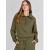 image:imageANRABESS Womens 2 Piece Outfits Half Zip Sweatshirt amp Wide Leg Pants Airport Travel Lounge Matching Sets Sweatsuits ClothingOlive