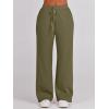 image:imageANRABESS Womens 2 Piece Outfits Half Zip Sweatshirt amp Wide Leg Pants Airport Travel Lounge Matching Sets Sweatsuits ClothingOlive