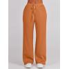 image:imageANRABESS Womens 2 Piece Outfits Half Zip Sweatshirt amp Wide Leg Pants Airport Travel Lounge Matching Sets Sweatsuits ClothingPumpkin