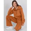 image:imageANRABESS Womens 2 Piece Outfits Half Zip Sweatshirt amp Wide Leg Pants Airport Travel Lounge Matching Sets Sweatsuits ClothingPumpkin