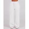 image:imageANRABESS Womens 2 Piece Outfits Half Zip Sweatshirt amp Wide Leg Pants Airport Travel Lounge Matching Sets Sweatsuits ClothingWhite