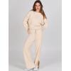 image:imageANRABESS Womens 2 Piece Outfits Oversized Knit Sweater Set Wide Leg Pant Cozy Lounge Matching Pajama Sets 2025 Trendy ClothesApricot