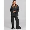 image:imageANRABESS Womens 2 Piece Outfits Oversized Knit Sweater Set Wide Leg Pant Cozy Lounge Matching Pajama Sets 2025 Trendy ClothesBlack