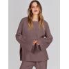 image:imageANRABESS Womens 2 Piece Outfits Oversized Knit Sweater Set Wide Leg Pant Cozy Lounge Matching Pajama Sets 2025 Trendy ClothesCoffee