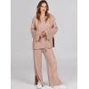 image:imageANRABESS Womens 2 Piece Outfits Oversized Knit Sweater Set Wide Leg Pant Cozy Lounge Matching Pajama Sets 2025 Trendy ClothesDeep Apricot