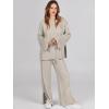image:imageANRABESS Womens 2 Piece Outfits Oversized Knit Sweater Set Wide Leg Pant Cozy Lounge Matching Pajama Sets 2025 Trendy ClothesGrey Apricot