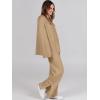 image:imageANRABESS Womens 2 Piece Outfits Oversized Knit Sweater Set Wide Leg Pant Cozy Lounge Matching Pajama Sets 2025 Trendy ClothesKhaki