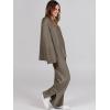 image:imageANRABESS Womens 2 Piece Outfits Oversized Knit Sweater Set Wide Leg Pant Cozy Lounge Matching Pajama Sets 2025 Trendy ClothesKhaki Green