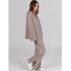 image:imageANRABESS Womens 2 Piece Outfits Oversized Knit Sweater Set Wide Leg Pant Cozy Lounge Matching Pajama Sets 2025 Trendy ClothesRed Apricot