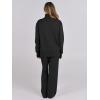 image:imageANRABESS Womens 2 Piece Outfits Turtleneck Matching Lounge Set Sweater Top Wide Leg Pants Fall Cozy Knit Sweatsuit LoungewearBlack