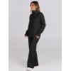 image:imageANRABESS Womens 2 Piece Outfits Turtleneck Matching Lounge Set Sweater Top Wide Leg Pants Fall Cozy Knit Sweatsuit LoungewearBlack