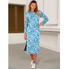 image:imageANRABESS Womens 34 Sleeve Striped Slit Midi T Shirt Dresses 2026 Summer Casual Beach Vacation Clothes Spring Travel SundressPrint Lake Blue