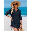 image:imageANRABESS Womens Bathing Suit Cover Ups Swimsuit Beach Coverup Hollow Out Swimwear 2026 Summer Outfits Bikini Dress ShirtNavy Blue