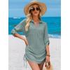 image:imageANRABESS Womens Bathing Suit Cover Ups Swimsuit Beach Coverup Hollow Out Swimwear 2026 Summer Outfits Bikini Dress ShirtSage Green
