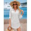 image:imageANRABESS Womens Bathing Suit Cover Ups Swimsuit Beach Coverup Hollow Out Swimwear 2026 Summer Outfits Bikini Dress ShirtWhite