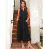 image:imageANRABESS Womens Casual Dress Summer Sleeveless V Neck Sundress Aline Flowy Beach Maxi Dresses Travel 2026 Vacation OutfitsBlack
