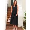 image:imageANRABESS Womens Casual Dress Summer Sleeveless V Neck Sundress Aline Flowy Beach Maxi Dresses Travel 2026 Vacation OutfitsBlack