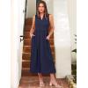 image:imageANRABESS Womens Casual Dress Summer Sleeveless V Neck Sundress Aline Flowy Beach Maxi Dresses Travel 2026 Vacation OutfitsNavy Blue