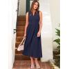 image:imageANRABESS Womens Casual Dress Summer Sleeveless V Neck Sundress Aline Flowy Beach Maxi Dresses Travel 2026 Vacation OutfitsNavy Blue