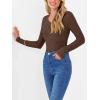 image:imageANRABESS Womens Long Sleeve Shirts V Neck Ribbed Knit Slim Fit Lightweight Sweater 2025 Fall Dressy Casual Travel Work TopsBrown