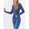 image:imageANRABESS Womens Long Sleeve Shirts V Neck Ribbed Knit Slim Fit Lightweight Sweater 2025 Fall Dressy Casual Travel Work TopsDark Blue